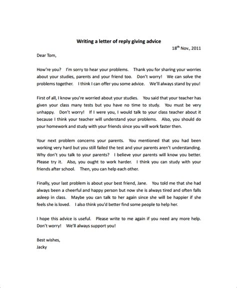 FREE 9+ Sample Advice Letter Templates in MS Word | PDF