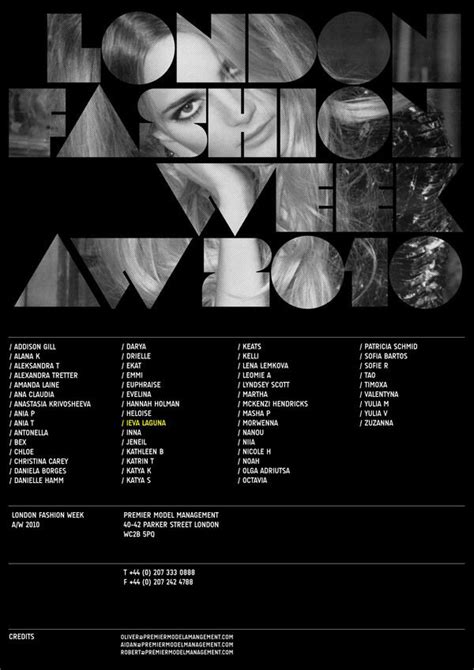 London Fashion Week Poster Set By Oliver Rankin Via Behance Poster