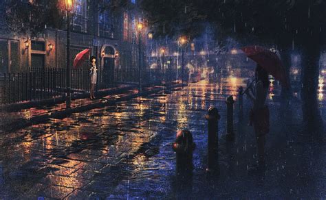 Anime Rain Background