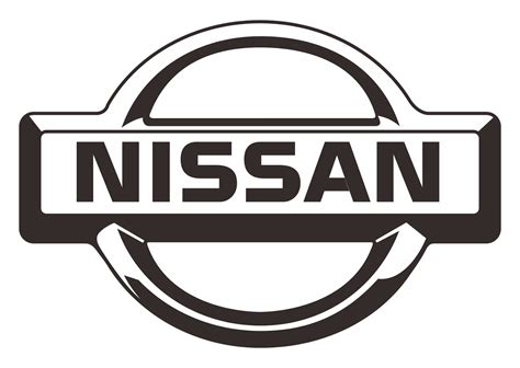 Nissan Black white Design Logo Vector (Automobile manufacturer)~ Format