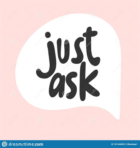 Just Ask Sticker For Social Media Content Vector Hand Drawn