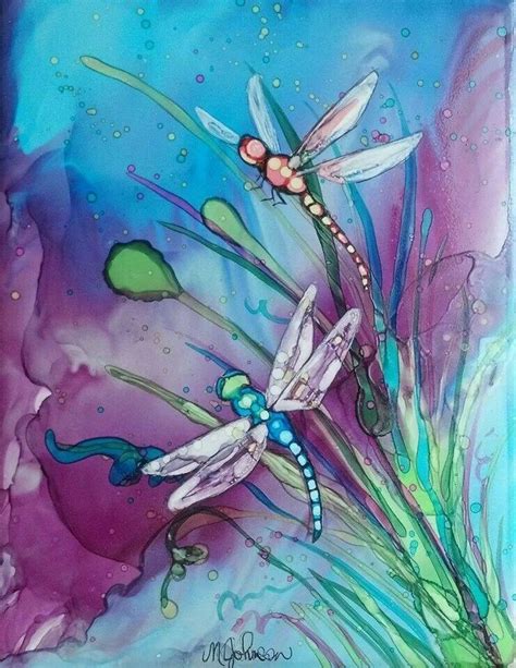 Image Result For Alcohol Ink Painting Of Dragonfly Alcohol Ink Tiles