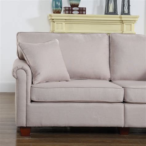Madison Home Usa Classic Living Room Linen Fabric Sofa And Reviews