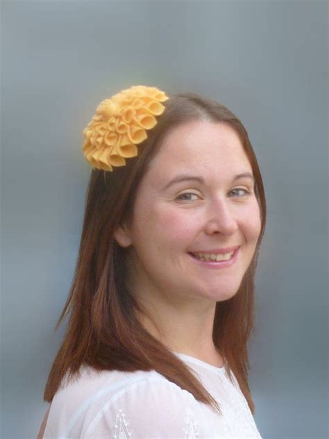 Pastel Yellow Fascinator Hair Accessory With Felt By Sophieshields £20