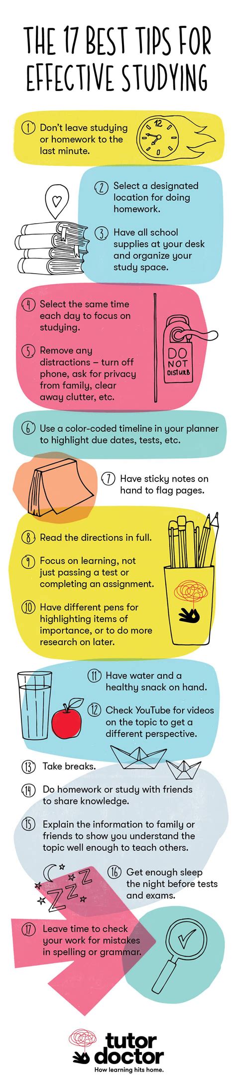 The 17 Best Tips For Effective Studying Infographic