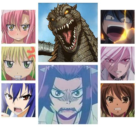 Anime Girls And Godzilla By Artdog22 On Deviantart