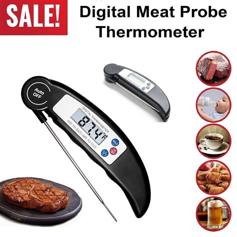 Termómetros Para Carne Red Electronic Digital Foldable Thermometer For