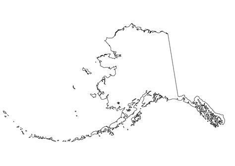 Alaska State Map Coloring Page