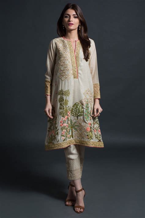 Khaadi Embroidered Kurta Semi Formals Khaas Pakistani Outfits Pakistani Fashion