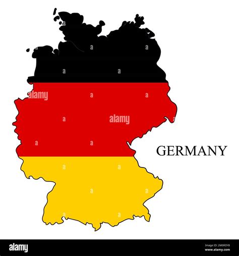 Germany Map Vector Illustration Global Economy Famous Country