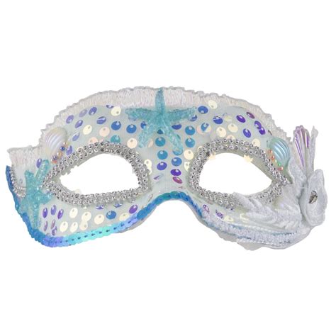 Costume Accessory Colorful Mermaid Mask W Rhinestones And Sequins