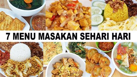 7 Menu Masakan Sehari Hari Untuk Seminggu Part 1 Youtube