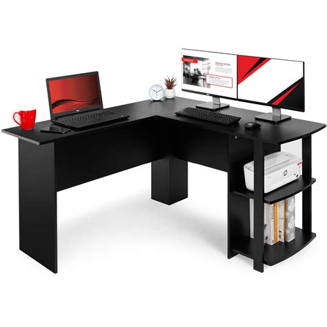 Best Choice Products L Shaped Corner Computer Desk Study Workstation