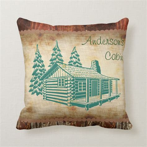 The small log cabin designs featured here are ideal for getaways and retreats. Rustic Log Cabin Custom Name Pillow | Pillows, Custom ...