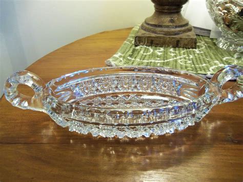 Vintage Eapg Imperial Nucut Small Oval Pressed Glass Etsy Pressed