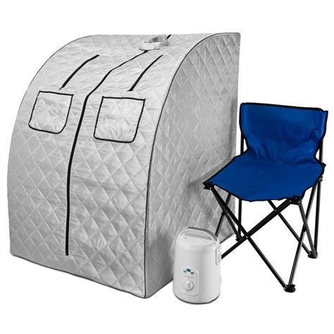 Durasage Oversized Portable Steam Sauna Spa Relaxation At Home 60 Minute Timer 800 Watt