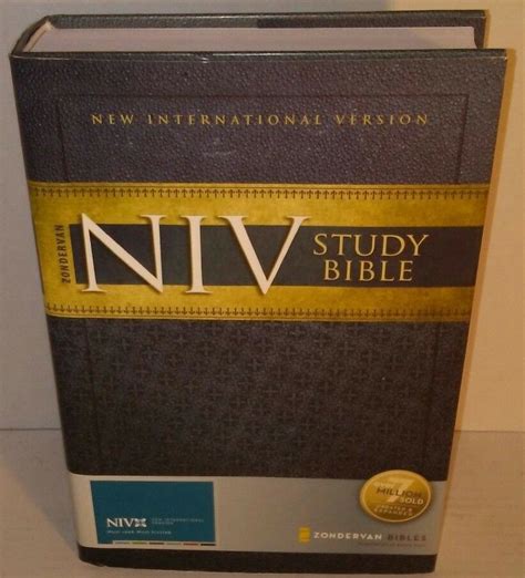 Niv Study Bible By Zondervan Staff 2008 Hardcover New Edition