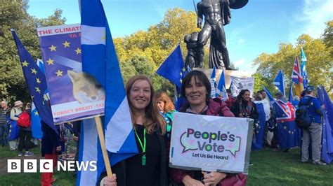 Peoples Vote March Thousands Gather For Final Say Brexit Protest