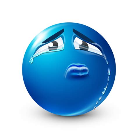 Crying Blue Smiley Symbols And Emoticons