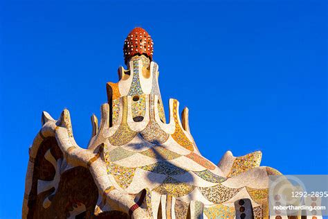 Antoni Gaudi Park Guell Unesco Stock Photo