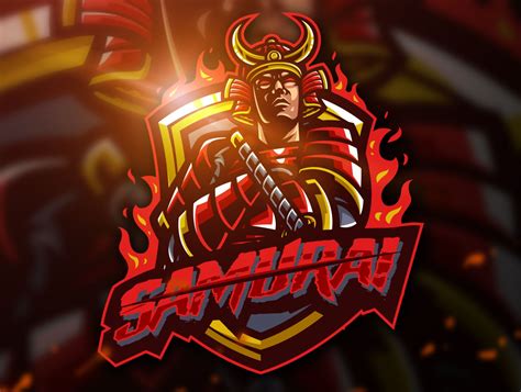 Samurai Mascot Logo In 2020 Game Logo Design Samurai Mascot