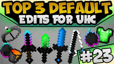 Top 3 Uhc Default Edits Minecraft Pvp Texture Resource Packs