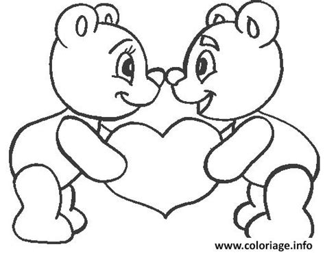 Coloriage Coeur Nounours Dessin Nounours à imprimer