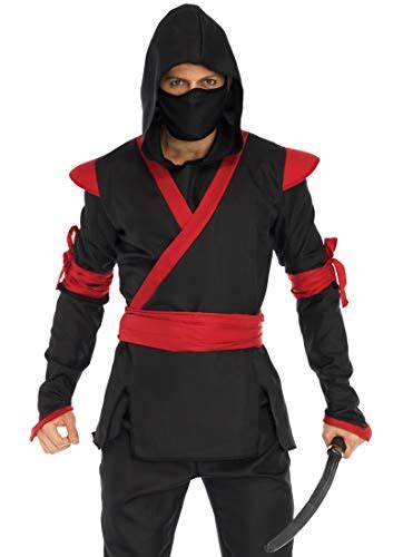 Leg Avenue Womens Deadly Ninja Costume Blackred Small Shelfshelf