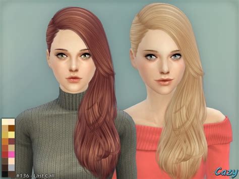 Sims 4 Hairs ~ The Sims Resource Last Call Hairstyle By Cazy