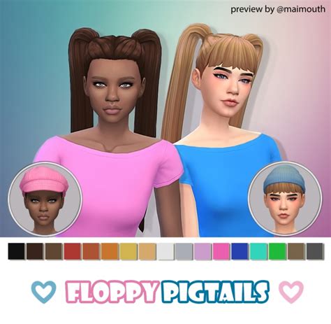 Floppy Maxis Match Pigtails At Bowl Of Plumbobs Sims 4