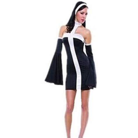Carnival Cos Monasticism Sister Uniform Black Virgin Mary Costume Sexy