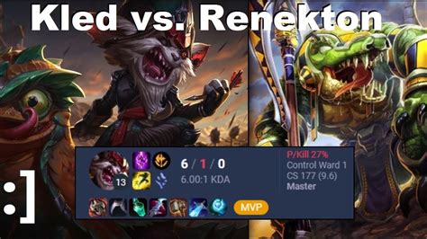 Kled Vs Renekton Masters This Is Ranked Facecam Full Gameplay