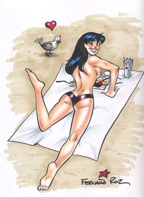 Rule 34 Archie Comics Ass Beach Bikini Blush Lipstick Topless Veronica Lodge 2063007