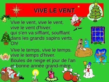Noël Teaching Resources. Vive Le Vent (Jingle Bells) Lyrics French ...