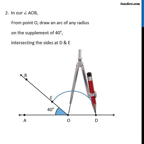 Question 9 Draw An Angle Of 40 Degree Copy Its Supplementary Angle