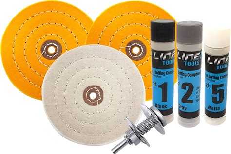 6 Inch Buffing Wheel Kit For Bench Grinder And Drill With 3