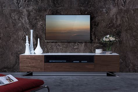 Choose from a wide selection of sizes for the perfect fit. Modrest Gillian Contemporary White & Walnut TV Stand - Entertainment Center - Living Room
