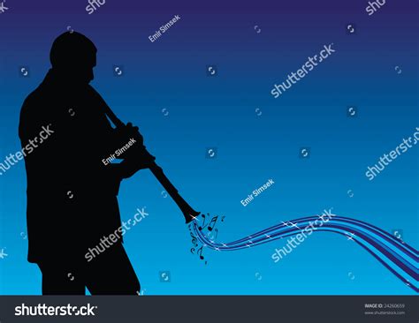 Man Playing The Clarinet Stock Vector Illustration 24260659 Shutterstock