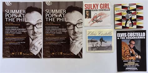 lot 221 elvis costello signed items