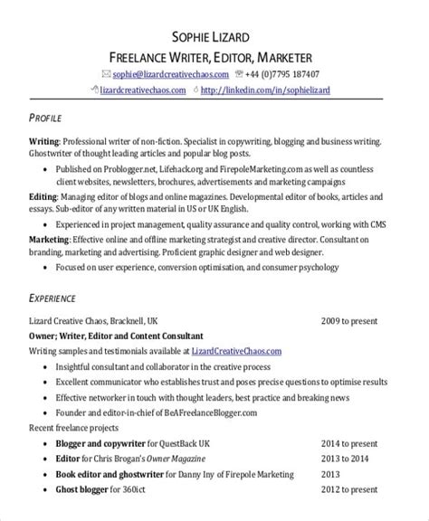 How To List Freelance Work On Resume Example