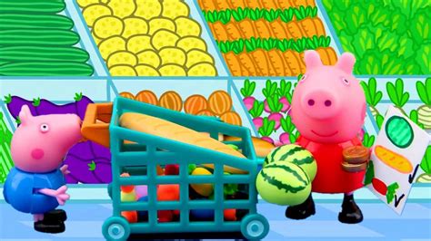 小猪佩奇和乔治去超市购物买西瓜面包 玩具故事腾讯视频