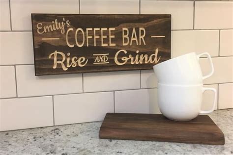 Personalized Wood Coffee Sign In 2021 Coffee Signs Coffee Shop Signs