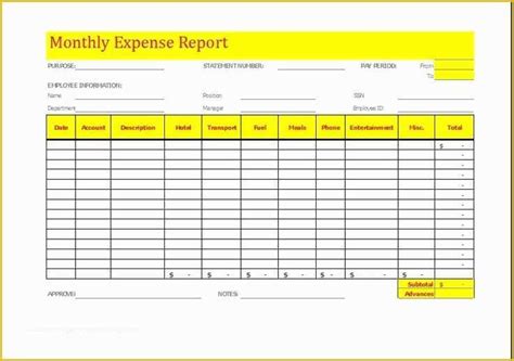 Free Printable Expense Reports Templates Heritagechristiancollege