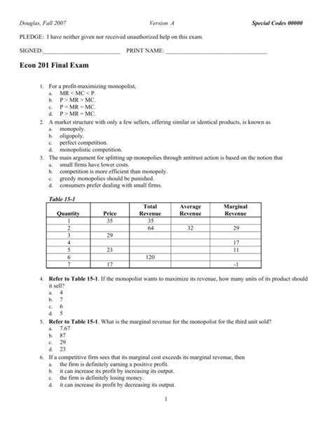 Econ 201 Final Exam Wvu College Of Business And Economics