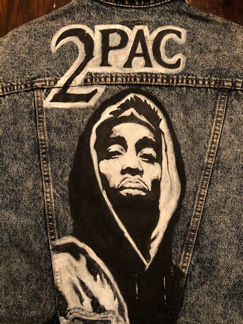 Hand Painted Tupac 2pac Jacket Etsy