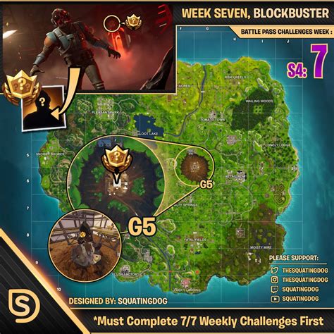 Fortnite Season 4 Week 7 Challenges Hidden Blockbuster Battle Pass Tier