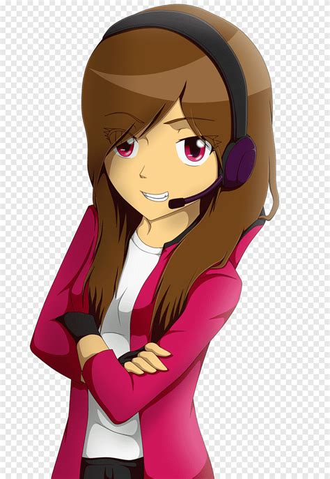 Gamer Female Brown Hair Anime Girl Gamer Anime Wallpaper Hd