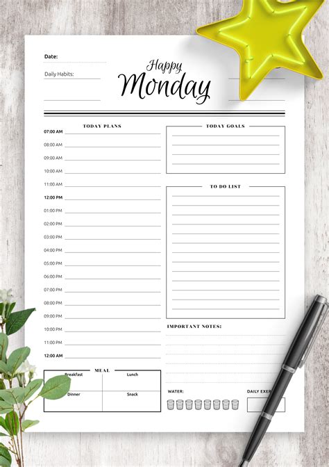 Download a workout plan template in excel before you hit the gym or workout room. Download Printable 7 Happy Days planner template PDF