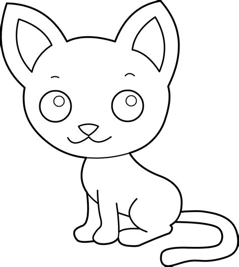 Cute Kittens Easy Kitten Coloring Pages 56 Svg Images File