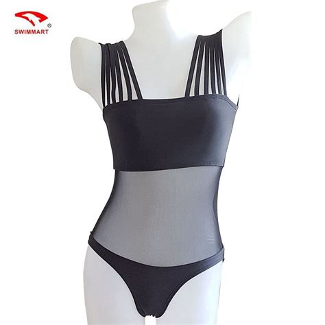 2018 Sexy Simple Black Women Bikini Swimsuit Net Yarn Splicing Swimwear